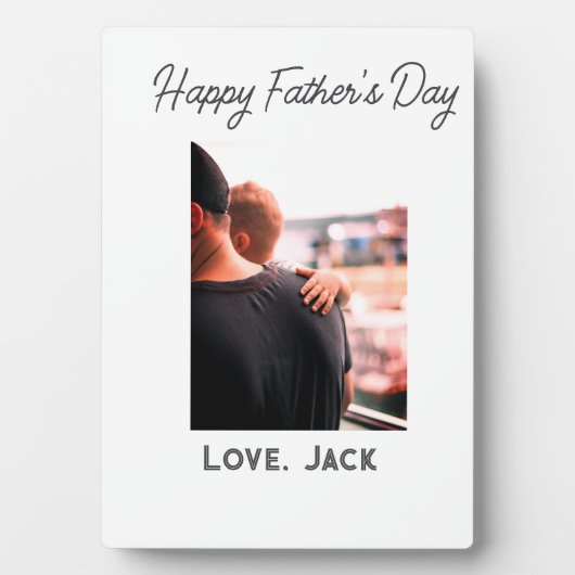 幸せな父の日の写真愛モダンの父シンプル父 フォトプラーク (正面)
