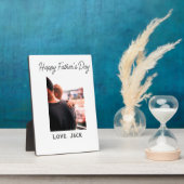 幸せな父の日の写真愛モダンの父シンプル父 フォトプラーク (側面)