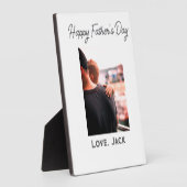 幸せな父の日の写真愛モダンの父シンプル父 フォトプラーク (側面)