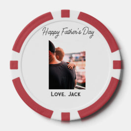 幸せな父の日の写真愛モダンの父シンプル父 ポーカーチップ