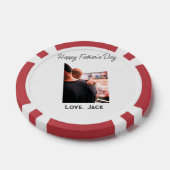 幸せな父の日の写真愛モダンの父シンプル父 ポーカーチップ (シングル)