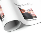 幸せな父の日の写真愛モダンの父シンプル父 ラッピングペーパー (ロールコーナー)