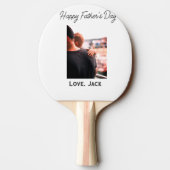 幸せな父の日の写真愛モダンの父シンプル父 卓球ラケット (裏面)
