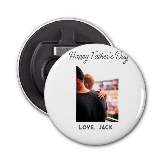 幸せな父の日の写真愛モダンの父シンプル父 栓抜き (正面)