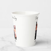 幸せな父の日の写真愛モダンの父シンプル父 紙コップ (左)