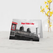 幸せな父の日の列車 カード (黄色い花)