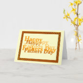 幸せな父の日の挨拶状 カード (黄色い花)