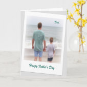 幸せな父の日の海の挨拶状 カード (黄色い花)