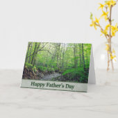 幸せな父の日の緑 カード (黄色い花)