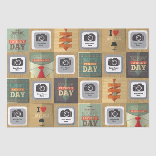 幸せな父の日の郵便はがき 薄葉紙 (正面)