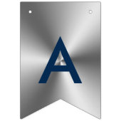 幸せな父の日の金属銀製の濃紺 バンティングフラッグ (第2の旗)