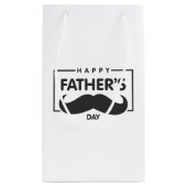 幸せな父の日の髭|のギフトバッグ スモールペーパーバッグ (裏面)