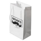 幸せな父の日の髭|のギフトバッグ スモールペーパーバッグ (裏面アングル)