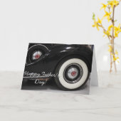 幸せな父の日のPackard車の挨拶状 カード (黄色い花)