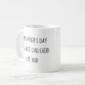 幸せな父の日は書を願う コーヒーマグカップ (正面左)