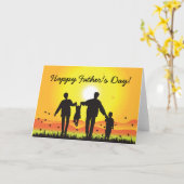 幸せな父の日カード カード (黄色い花)