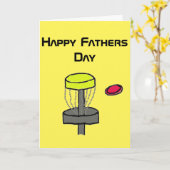 幸せな父の日ディスクゴルフ挨拶状#2 カード (黄色い花)