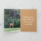 幸せな父の日友人に望んでいるシカ カード (内部)