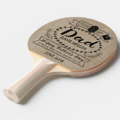 幸せな父の日第1 1つのパパのモノグラムのロゴ 卓球ラケット (正面アングル)