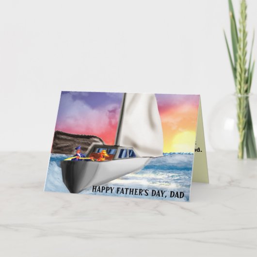 幸せな父の日、あなたの息子からのパパ カード (正面)