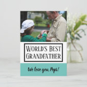 幸せな父の日|の祖父 カード (スタンド正面)