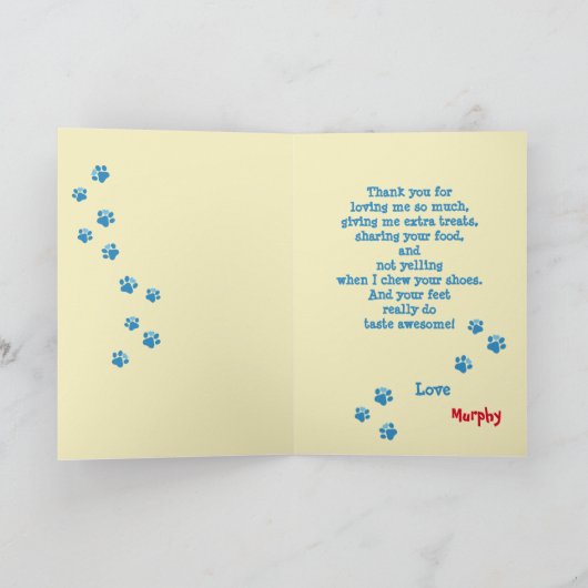 幸せな父の日、オーストラリアの羊飼いが個人設定 シーズンカード (内部)