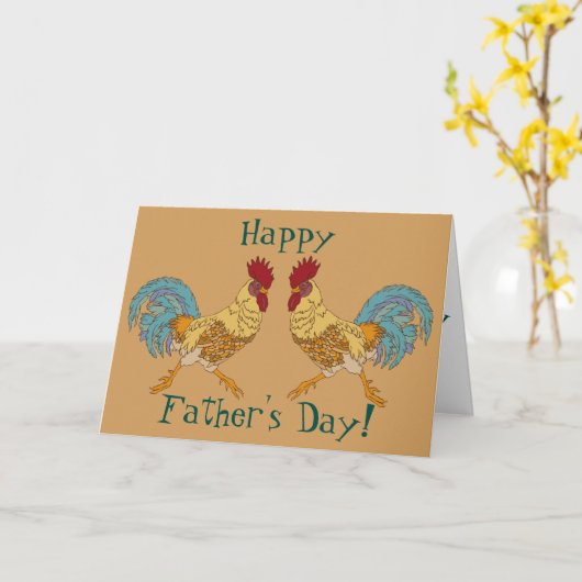 幸せな父の日 カード (黄色い花)