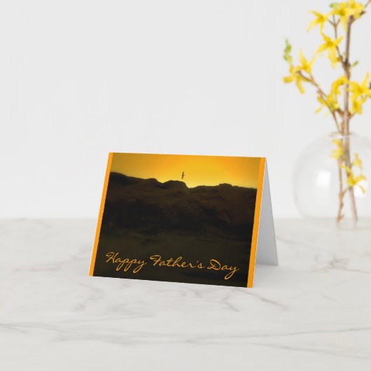 幸せな父の日 カード (黄色い花)