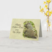 幸せな父の日-ベビーGroundhogs カード (黄色い花)