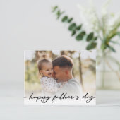 幸せな父の日，休日の写真，書モダン道 ポストカード (スタンド正面)