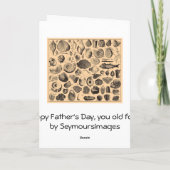 幸せな父の日、古い化石 カード (裏面)