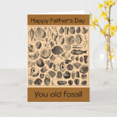幸せな父の日、古い化石 カード (黄色い花)