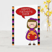 幸せな父の日(女の子) カード (黄色い花)