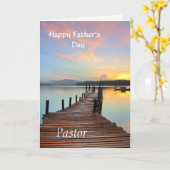 幸せな父の日-牧師 カード (黄色い花)