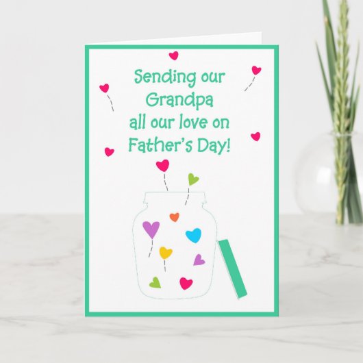 幸せな父の日-祖父 カード (正面)