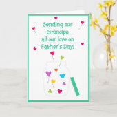 幸せな父の日-祖父 カード (黄色い花)