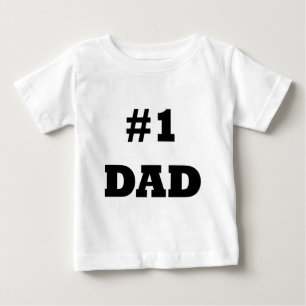 幸せな父の日- 1人のパパに番号を付けて下さい- #1パパ ベビーTシャツ