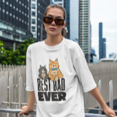 幸せな父子猫 Tシャツ
