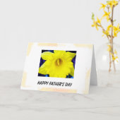 幸せな父親の日の黄色い水仙花 カード (黄色い花)