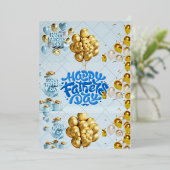 幸せな父親日、パパの感謝最高の、パパは常に。 箔シーズンカード (立ち正面)