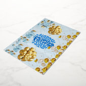 幸せな父親日、パパの感謝最高の、パパは常に。 箔シーズンカード (回転した状態)