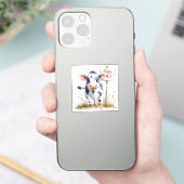 幸せな牛のメールステッカー シール (スマートフォン)