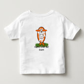 幸せな牛は草を食べる - カスタマイズ可能 トドラーTシャツ (裏面)