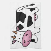 幸せな牛 キッチンタオル (縦)