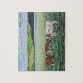 "幸せな牛"パズル ジグソーパズル (縦)