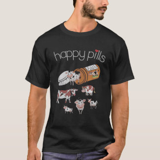 幸せな牛 ビル 動物 Tシャツ