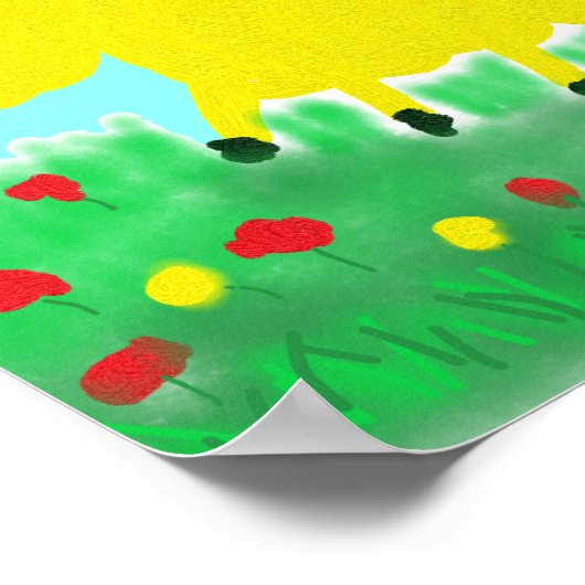 幸せな牛 ポスター (角)