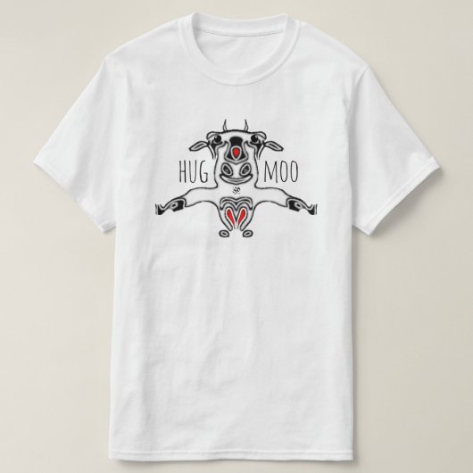 幸せな牛 Tシャツ (デザイン正面)