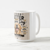 幸せな犬と一緒なら人生はもっと素敵 コーヒーマグカップ (正面右)