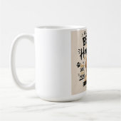 幸せな犬と一緒なら人生はもっと素敵 コーヒーマグカップ (左)